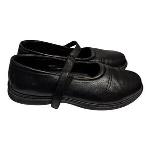 Footsmart Margaret Mary Jane Shoes Comfort Black Leather Womens Size 12